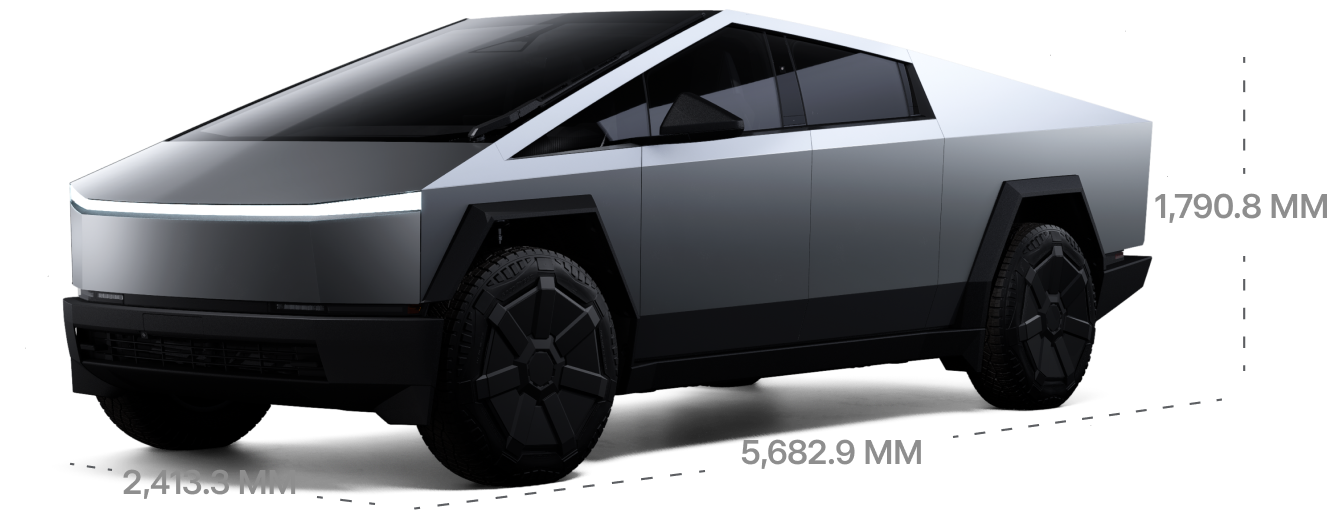Cybertruck ölçüler